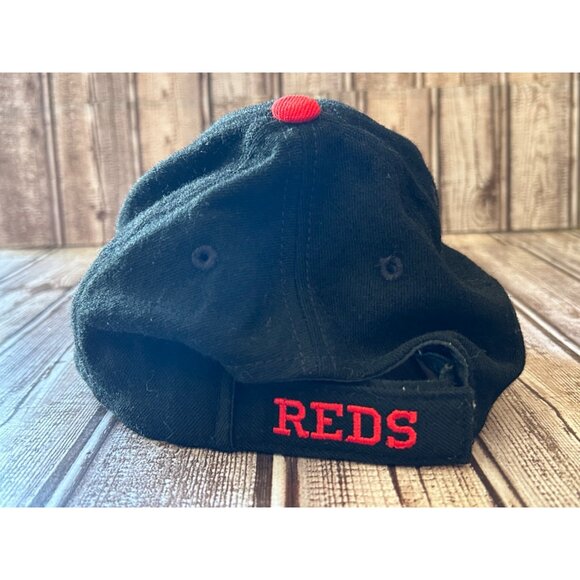 Cincinnati Reds Hat Cap Nike Team 100% Wool Mens Red Black Two Tone MLB Baseball - Picture 5 of 10
